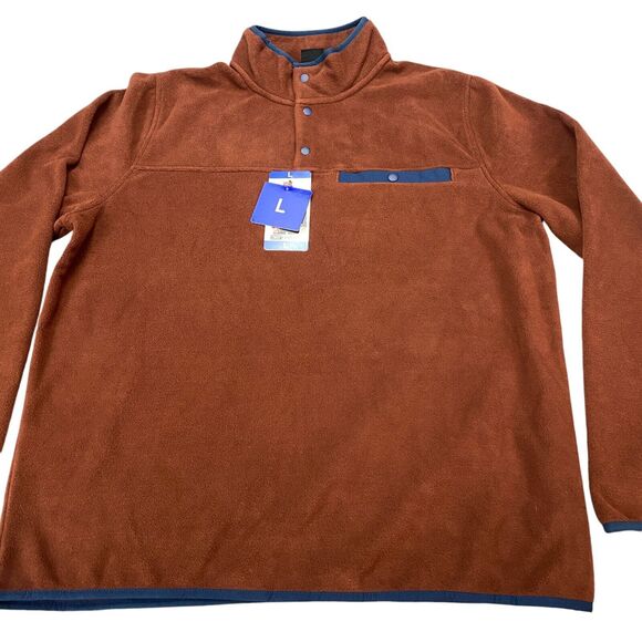 32 Degrees Heat Pullover Men's Large Fleece Long Sleeve 1/4 Snap Button - Picture 12 of 16